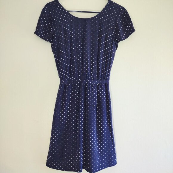 Madewell Silk Mini Dress CrissCross Cut Out Back Cap Sleeve  Fun & Flirty Size 2 - Picture 1 of 7